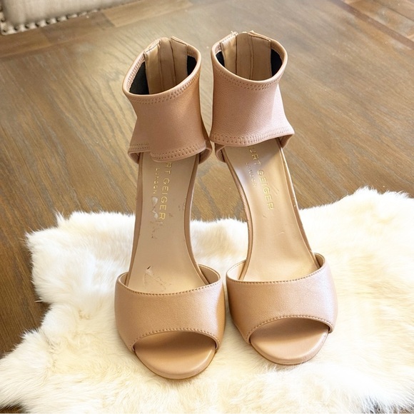 Kurt Geiger Shoes - Kurt Geiger London Nude Ankle Cuff Stiletto Heels Size 38